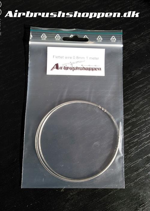 Wire flettet - Stålwire 0,8mm 1 meter CC